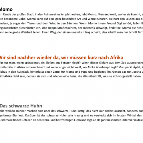 Inhalt Vorlesekino 
